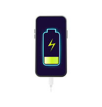 Flat battery charge for mobile device design. Vector mobile device concept. Vector illustration in flat style.