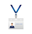 © Hanna - Name tag vector illustration on white background. Blank template. Vector, flat design. Vector icon.