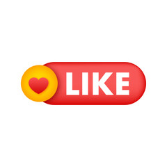 Aufkleber - Like sign. Thumb up symbol, finger up. Vector stock illustration