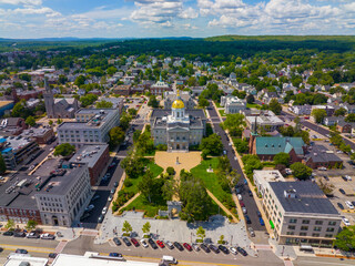 Sticker - New Hampshire State House, Concord, New Hampshire NH, USA. New Hampshire State House is the nation's oldest state house, built in 1816 - 1819.