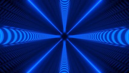 Poster - Blue bright background. Design.A light background in the animation that will move deeper and rotate in different directions.