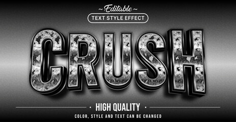 Poster - Editable text style effect - Crush text style theme.