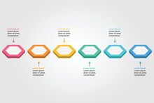 Hexagon Timeline Template For Infographic For Presentation For 6 Element
