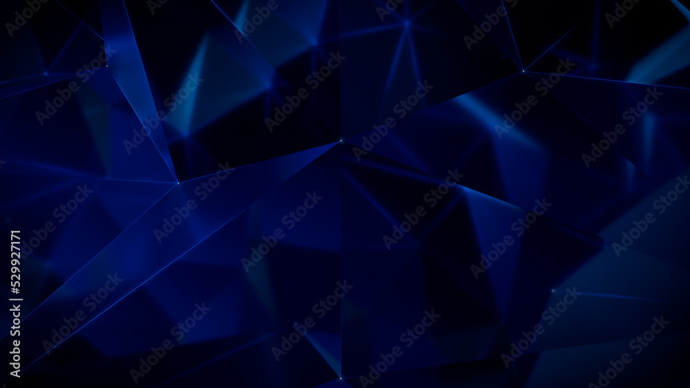 Global Data Web Communication Network in Cyberspace Blue Tech Background. 3D Render. 