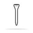 Golf tee icon transparent vector isolated