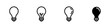 Conjunto de iconos de bombilla. Concepto de iluminación. Foco de luz. Ilustración vectorial	de diferentes estilos