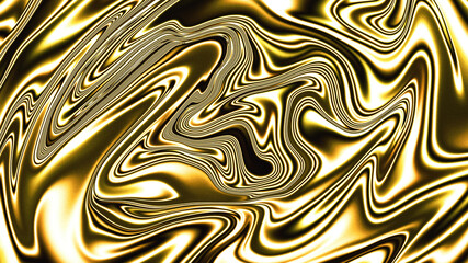 Wall Mural - gold holographic metallic chrome holo swirl background