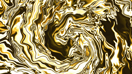 Wall Mural - gold holographic metallic chrome holo swirl background