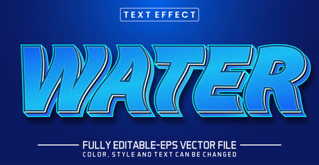 Water Text Editable Style Effect