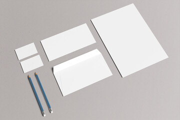 Wall Mural - stationary blank mockup