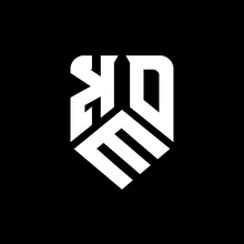 KOE Letter Abstract Logo Design On Black Background. KOE Creative Initials Letter Logo Concept. KOE Letter Design.
