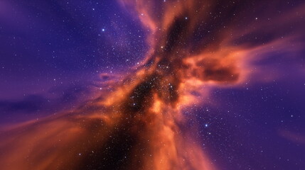 Wall Mural - cosmos is a nebula of gas, stars planets and galaxies. expansion of the universe 3d render