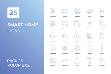 Smart Home icons collection. Set vector line with elements for mobile concepts and web apps. Collection modern icons.