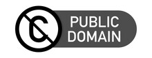 Public Domain Sign With Crossed Out C Letter Icon In A Circle. Vector Stock Illustration.