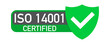 © DG-Studio - ISO 14001 Certified badge, icon. Certification stamp. Flat design vector. Vector stock illustration.