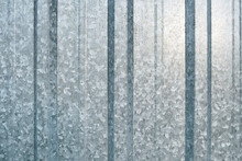 Stainless Steel Fence Sheet Texture Close Up. Raw Unpainted