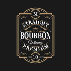 vintage frame logo. antique packaging label. suitable for whiskey, bourbon, scotch, wine, vodka, rum