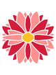 Rote Hübsche Blume Design 