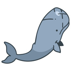 Wall Mural - Sperm Whale icon