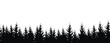 Leinwandbild Motiv Seamless pattern with silhouettes of trees on white background