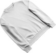 White sweatshirt mockup, png, beautifully folded, isolated.