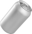 Mockup of an aluminum can 0.330, png, iron bottle for soda, water, isolated.