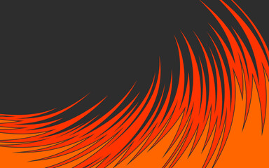 Poster - abstract background with curved spikes pattern and with some copy space area