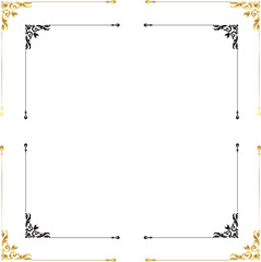 Wall Mural - Modern golden frame image png. Abstract frame image png