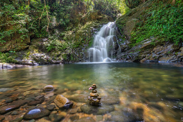 Wall Mural - BEAUTIFUL LANDSCAPE PHOTOGRAPHY OF NGU HO OR FIVE LAKE IN BACH MA NATIONAL PARK, HUE, VIETNAM