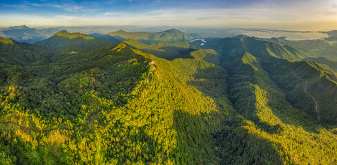 Wall Mural - BEAUTIFUL LANDSCAPE PHOTOGRAPHY OF HAI VONG DAI VIEW POINT, TOP OF BACH MA NATIONAL PARK, HUE, VIETNAM