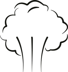 Wall Mural - explosion doodles. doodle smoke trail