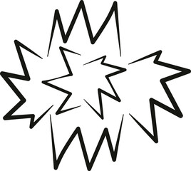 Wall Mural - explosion doodles. doodle smoke trail