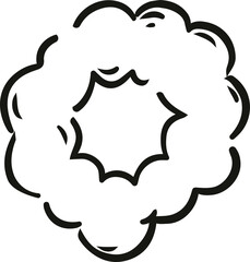 Wall Mural - explosion doodles. doodle smoke trail