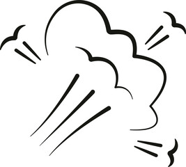 Wall Mural - explosion doodles. doodle smoke trail