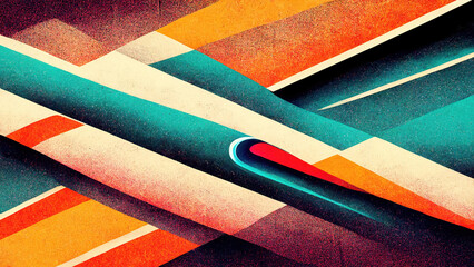 Wall Mural - Colorful abstract lines wallpaper background texture