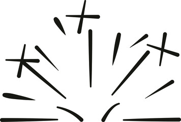 Wall Mural - explosion doodles. doodle smoke trail