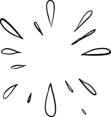 Wall Mural - explosion doodles. doodle smoke trail