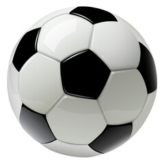 Wall Mural - soccer ball isolated , 3D realistic icon illustration.