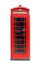 Red English Phone Booth Photo Isolated On Transparent Or White Background