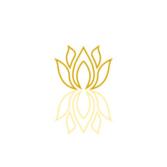 Wall Mural - Lotus flower icon logo design isolated on white background