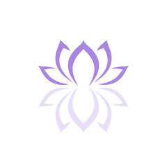 Wall Mural - Lotus flower icon logo design isolated on white background