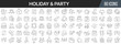 © stas111 - Holiday and party line icons collection. Big UI icon set in a flat design. Thin outline icons pack. Vector illustration EPS10