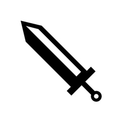 Wall Mural - Sword icon. Blade. Weapon. Game Item. Vector.