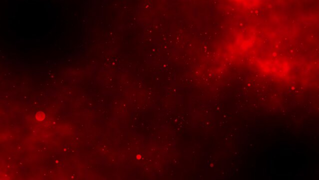 Wall Mural -  - Red Shiny Space Fire Particle powder Looping flow Animation for Abstract art fantasy Motion silver Background