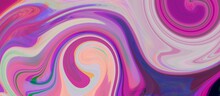 Abstract Background With  Pink Purple Water Colour Digitally  Made Swirling Into Each Other Liquid Paint