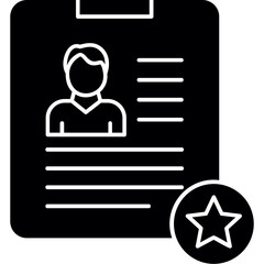 Sticker - Good Resume CV Icon