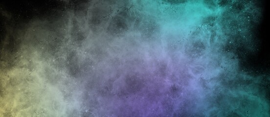 Wall Mural - abstract background with smoke illustrated black background blue purple smoke