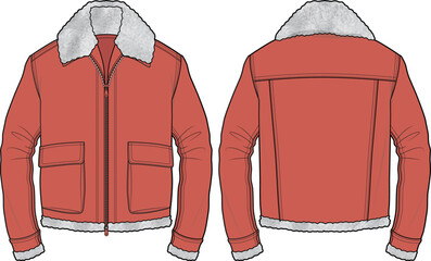 Sticker - JACKET SHERPA WITH SHEARING COLLAR VECTOR