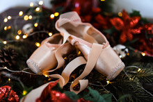 Pointe Shoes And Christmas Decorations