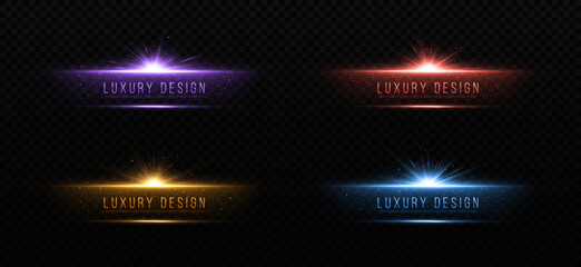 Wall Mural - abstract shine banners with twinkle star. luxury element with sparkles particles. luminous design fo
